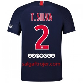 Paris Saint-Germain Fodboldtrøjer T.Silva 2 Hjemmebanesæt 2018/19 Kort ærmer